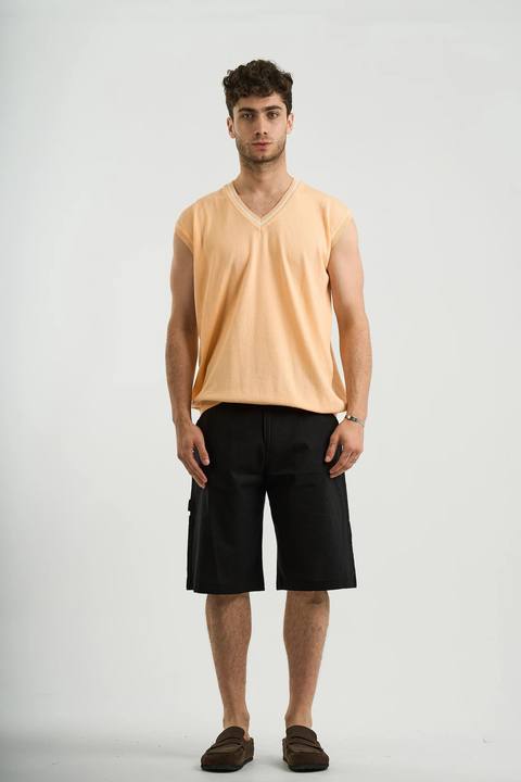 ORANGE KNITTED VEST