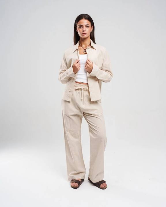 BEIGE REGULAR LINEN