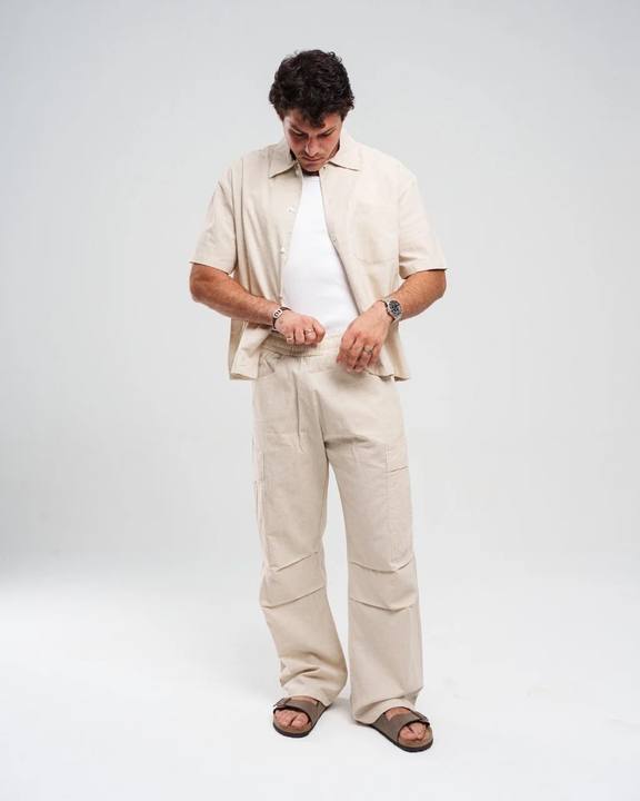 BEIGE CARGO LINEN