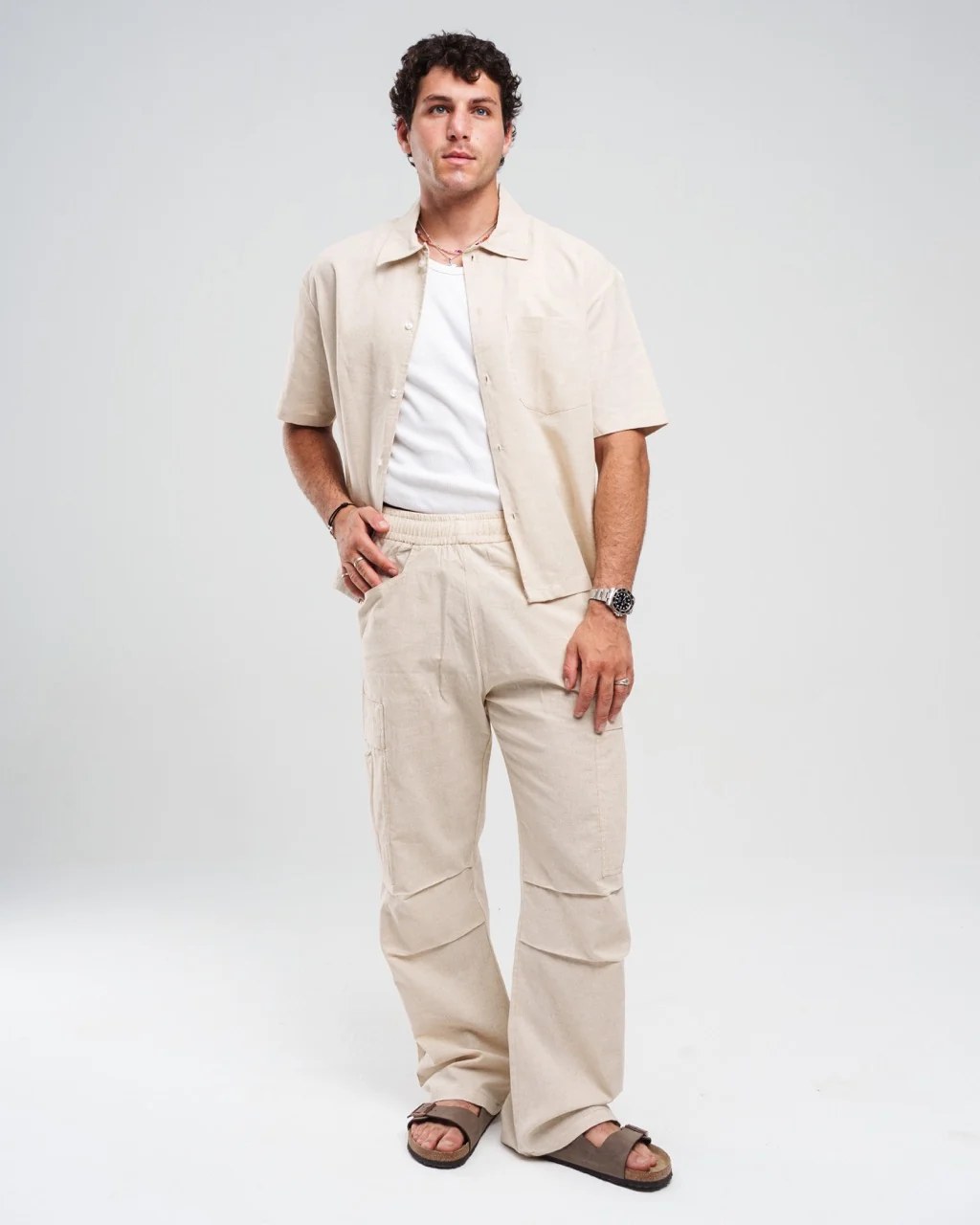 BEIGE CARGO LINEN