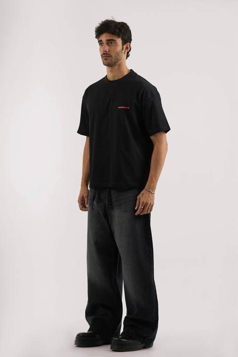 WASHED BLACK UNISEX SUPER BAGGY JEANS