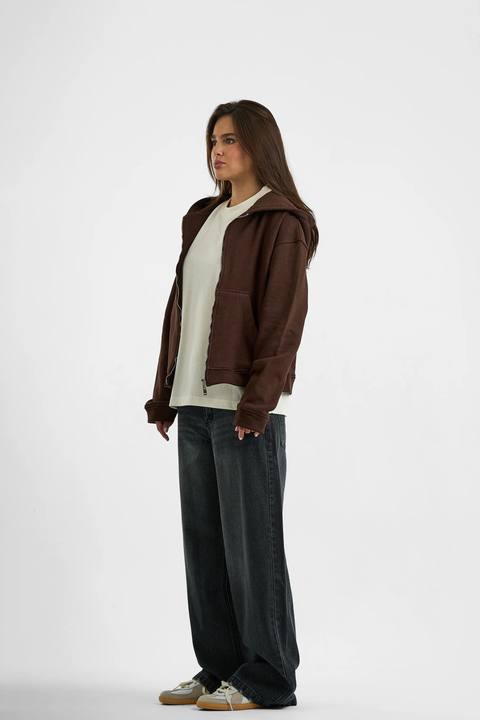 WASHED BLACK WIDE LEG JEANS WOMENS