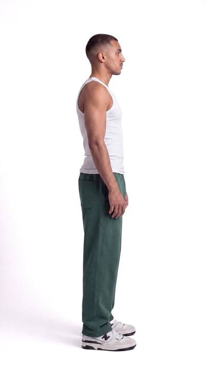 Wide Leg Sweatpants – Emerald Green
