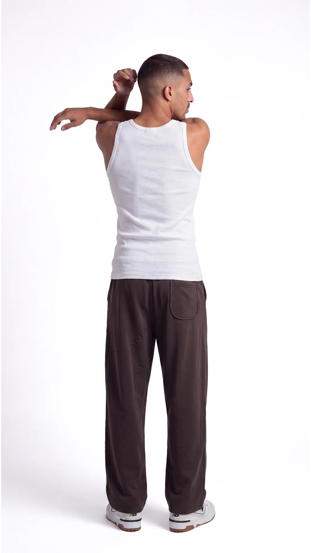 Wide Leg Sweatpants – Dark-Brown