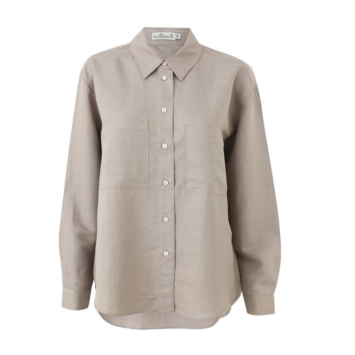 Beige Sway Linen Shirt