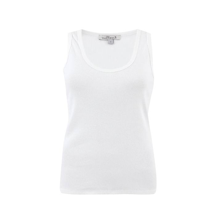 White Ribbed Tank