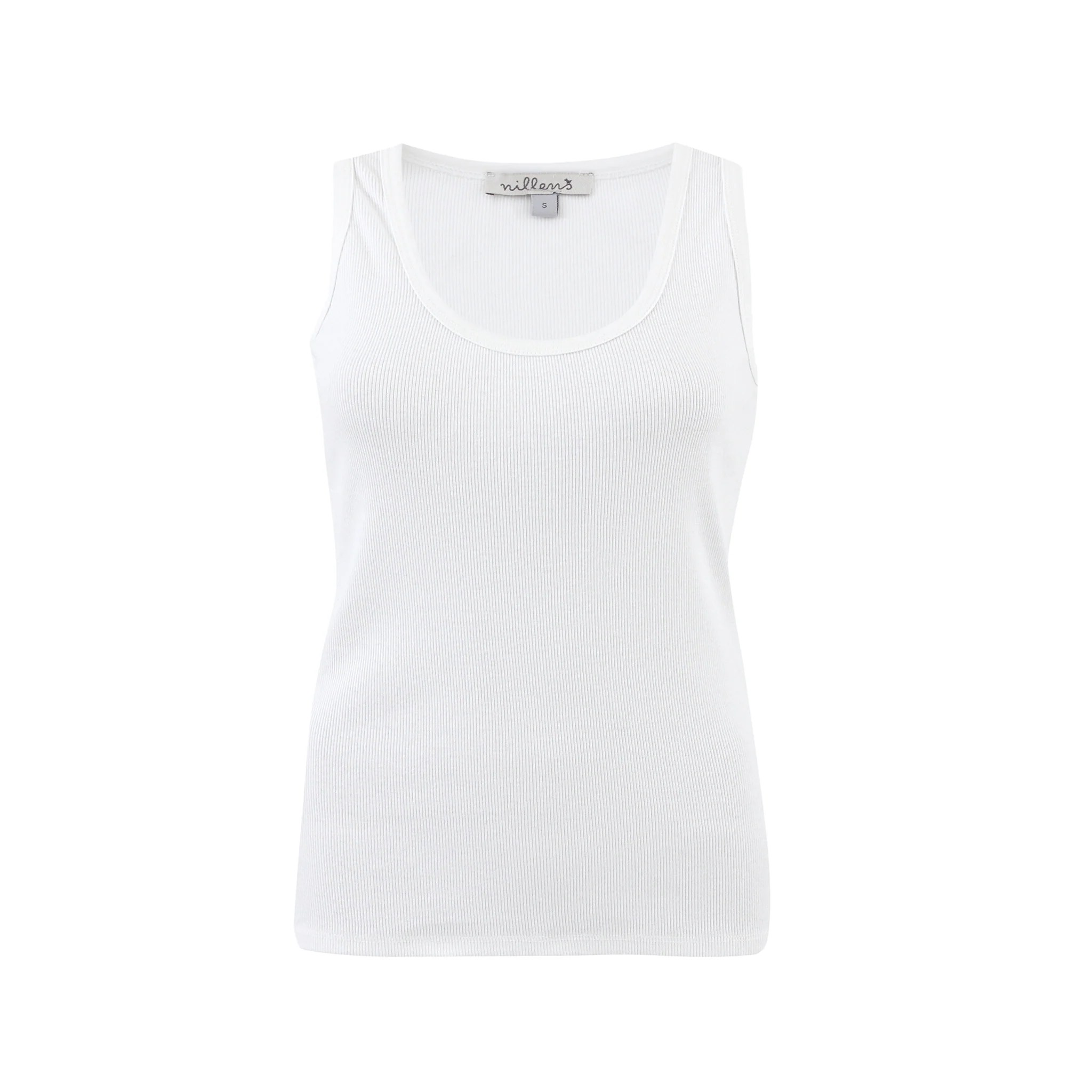 White Ribbed Tank