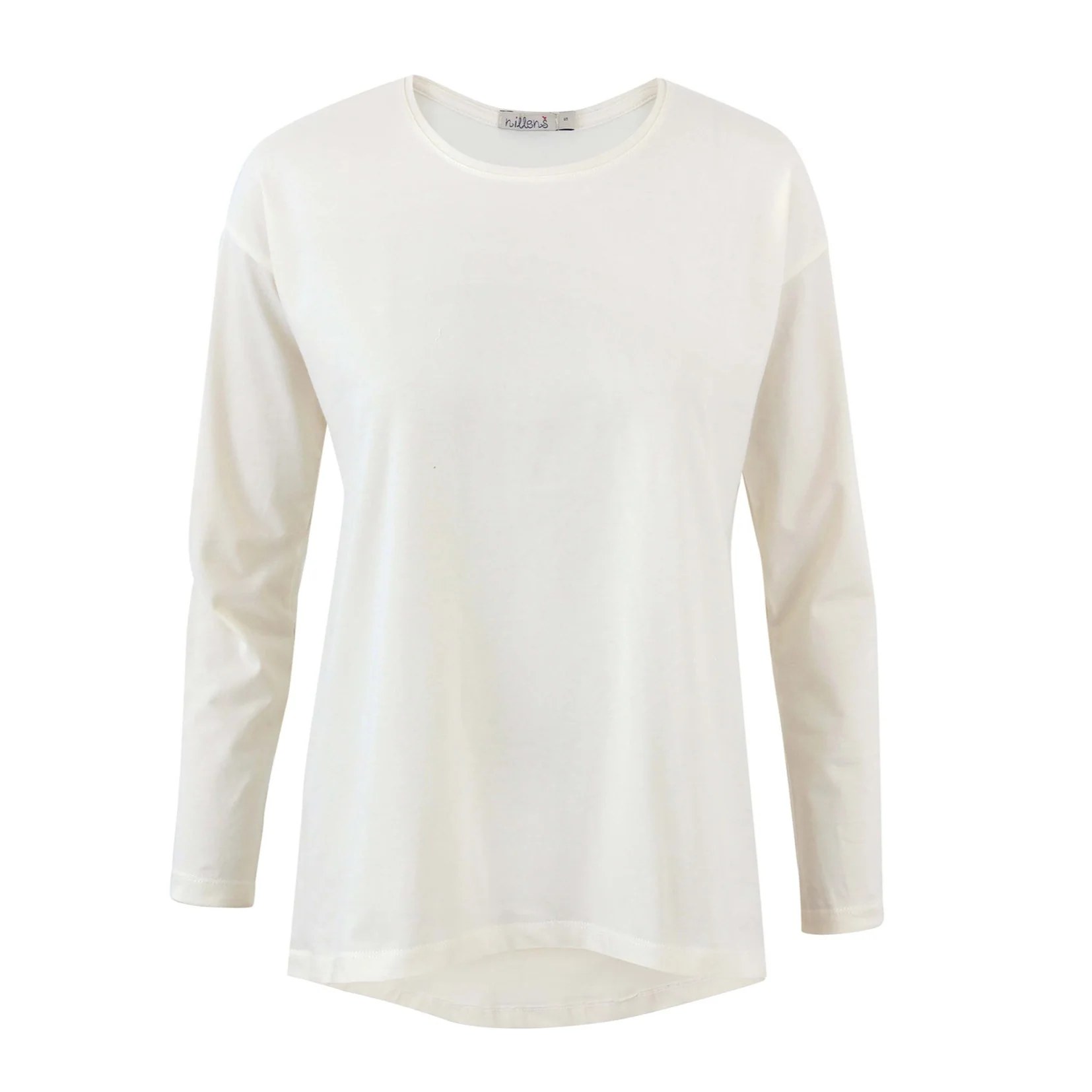 Off-White Round Neck Long Sleeve Top