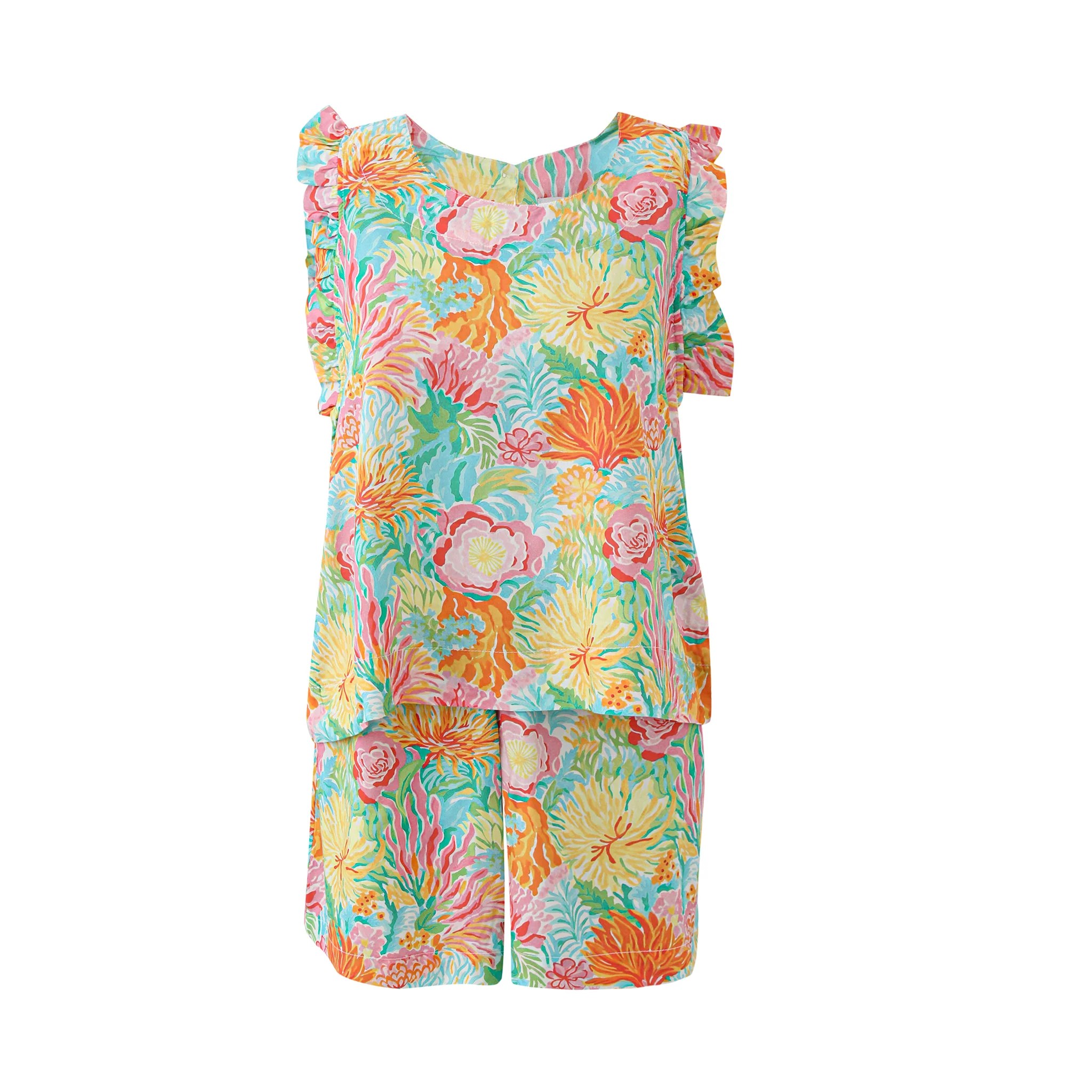 Coral Bloom Short Set