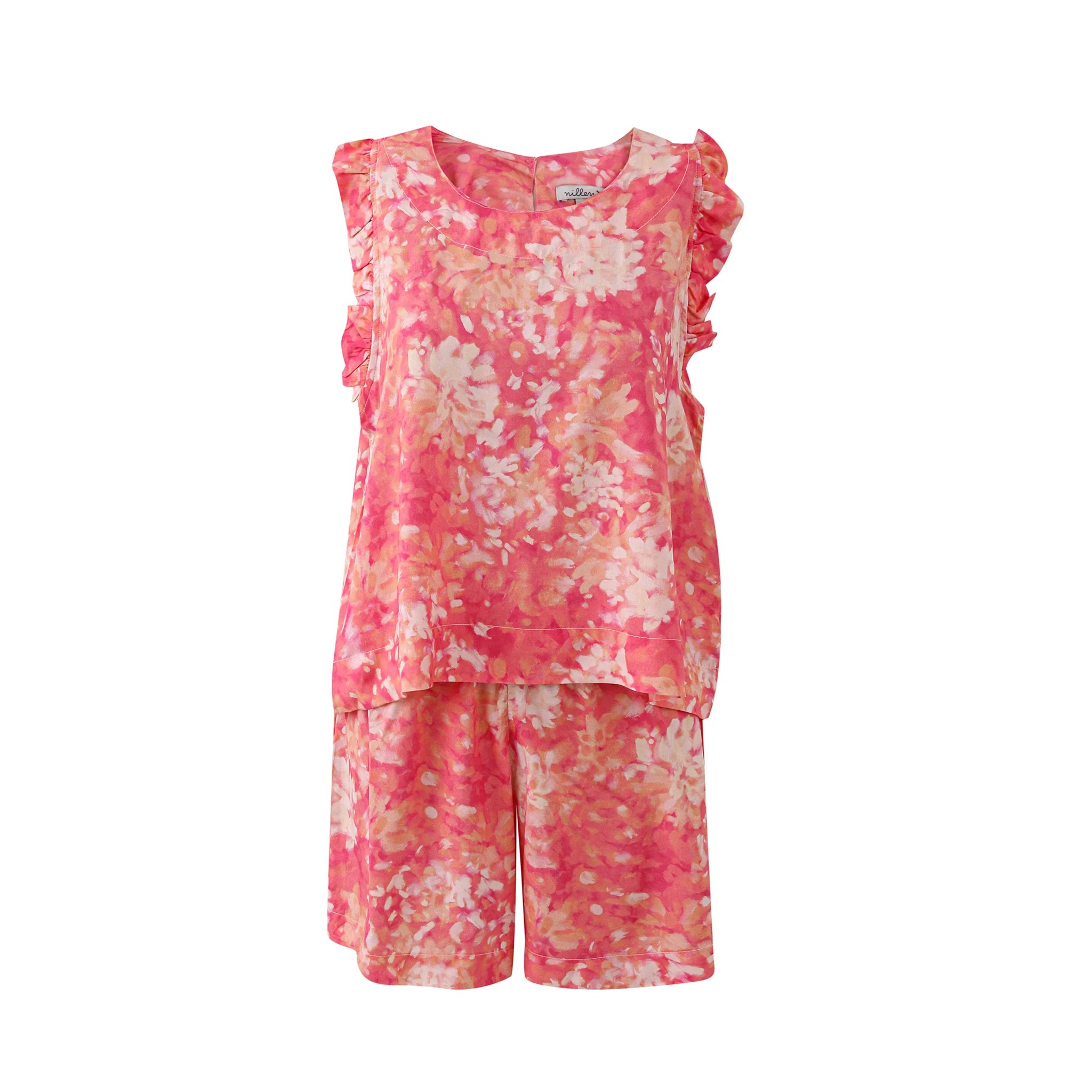 Pink Petal Strokes Short Set