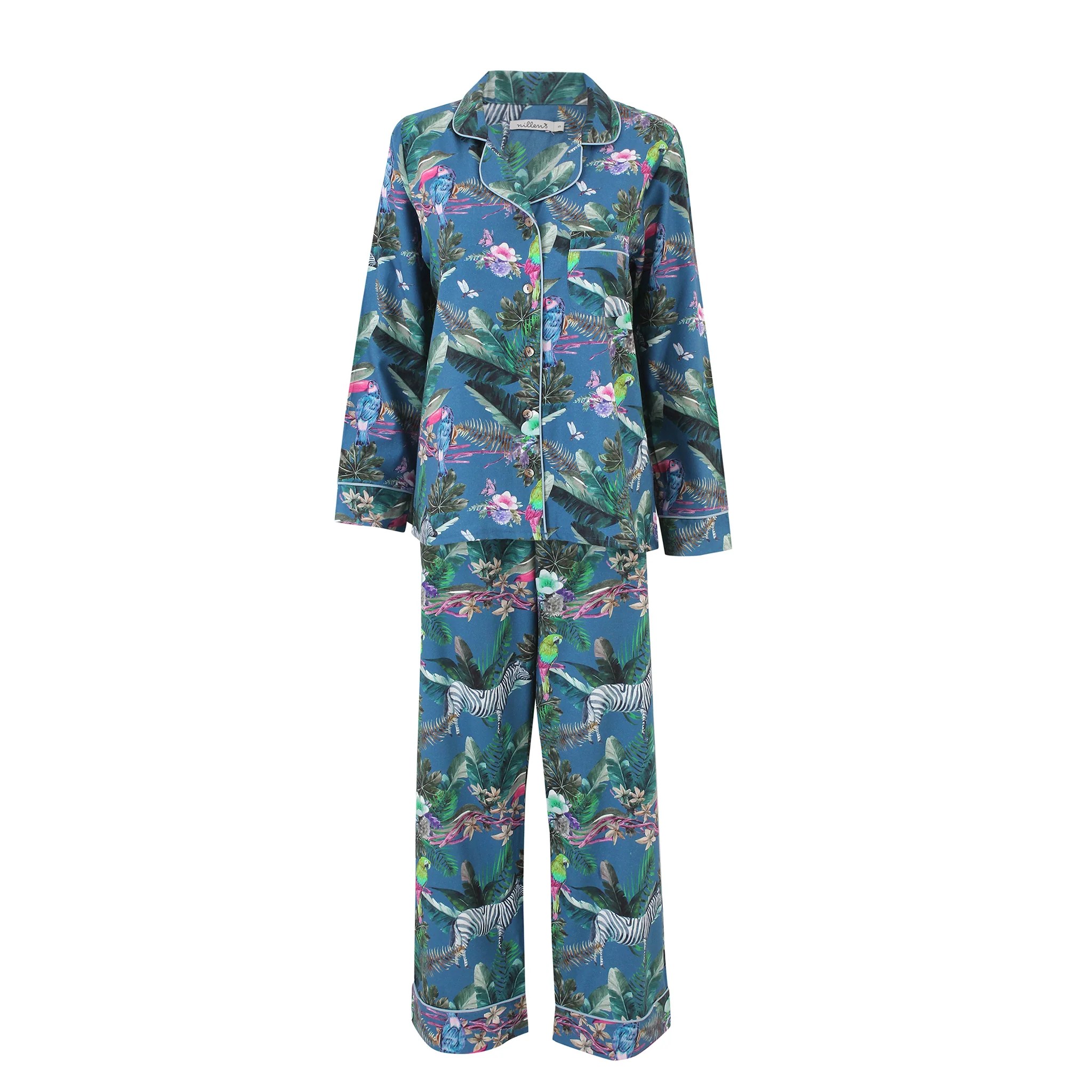 Parrot & Zebra Warm Cotton Pyjama Set