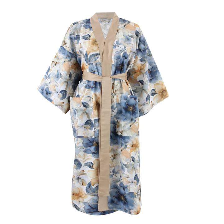 Gold & Blue Classic Cotton Kimono