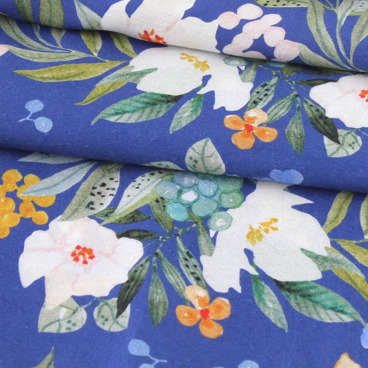 Blue Bouquet Silky Viscose Kimono