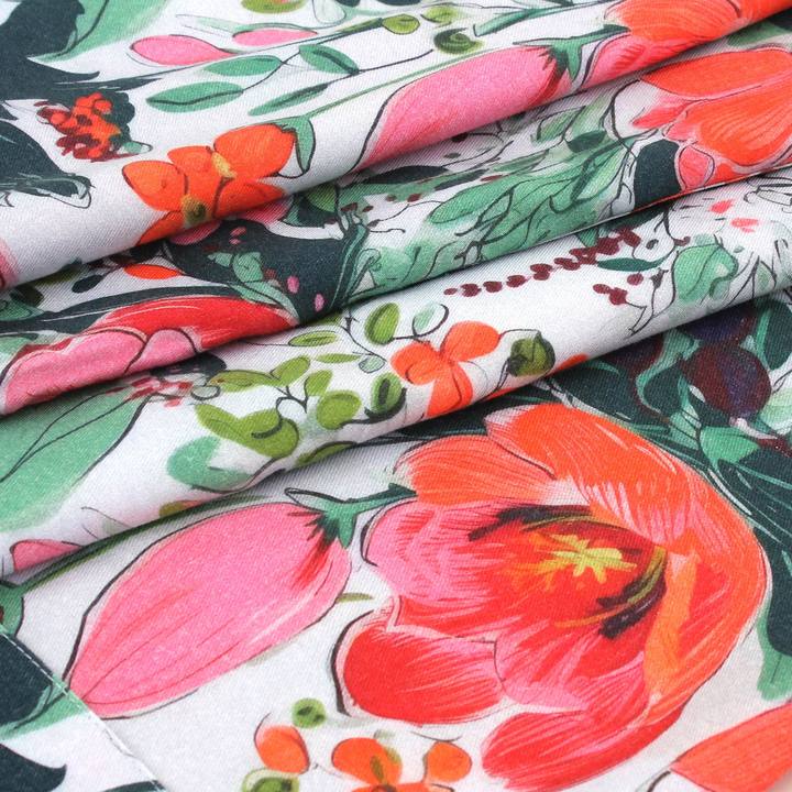 Coral Garden Warm Cotton Kimono