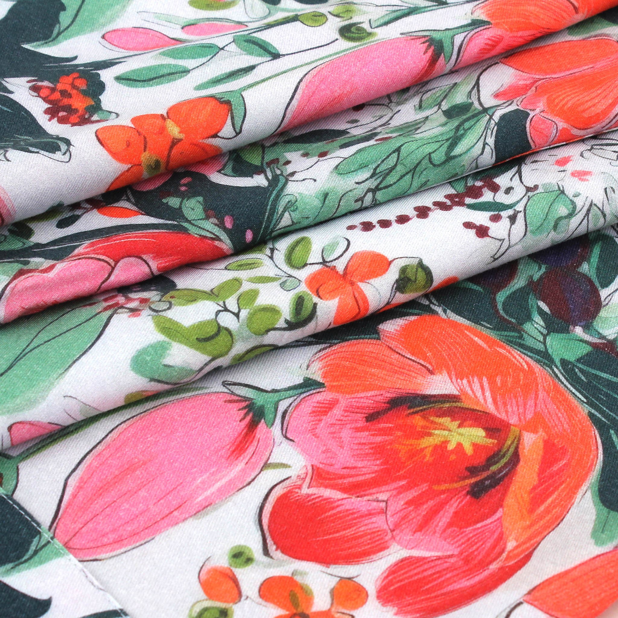 Coral Garden Warm Cotton Kimono