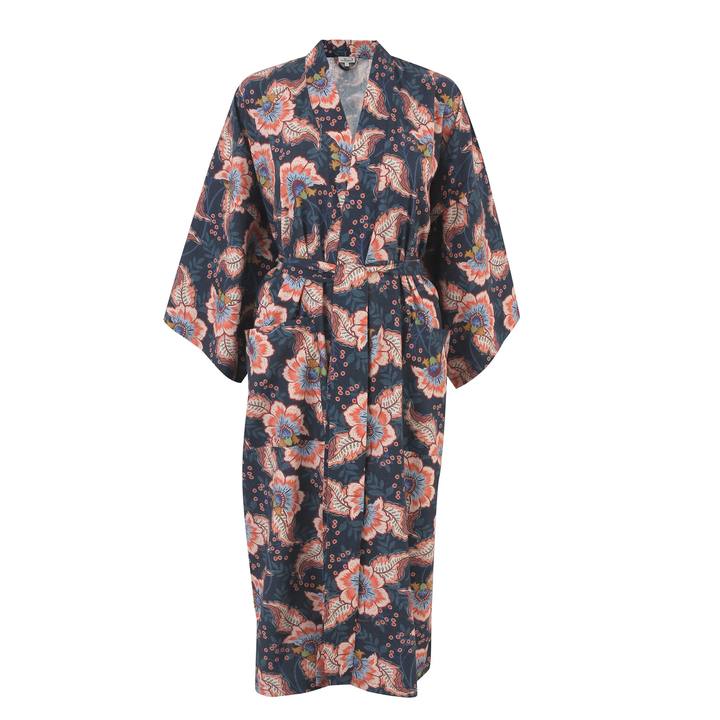 Midnight Bloom Warm Cotton Kimono