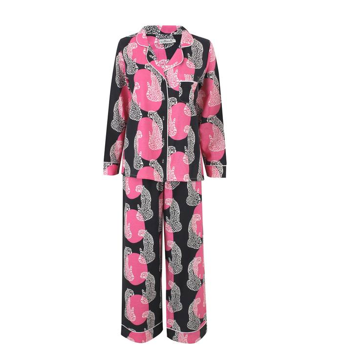 Pink Cheetah Printed Pyjama Set