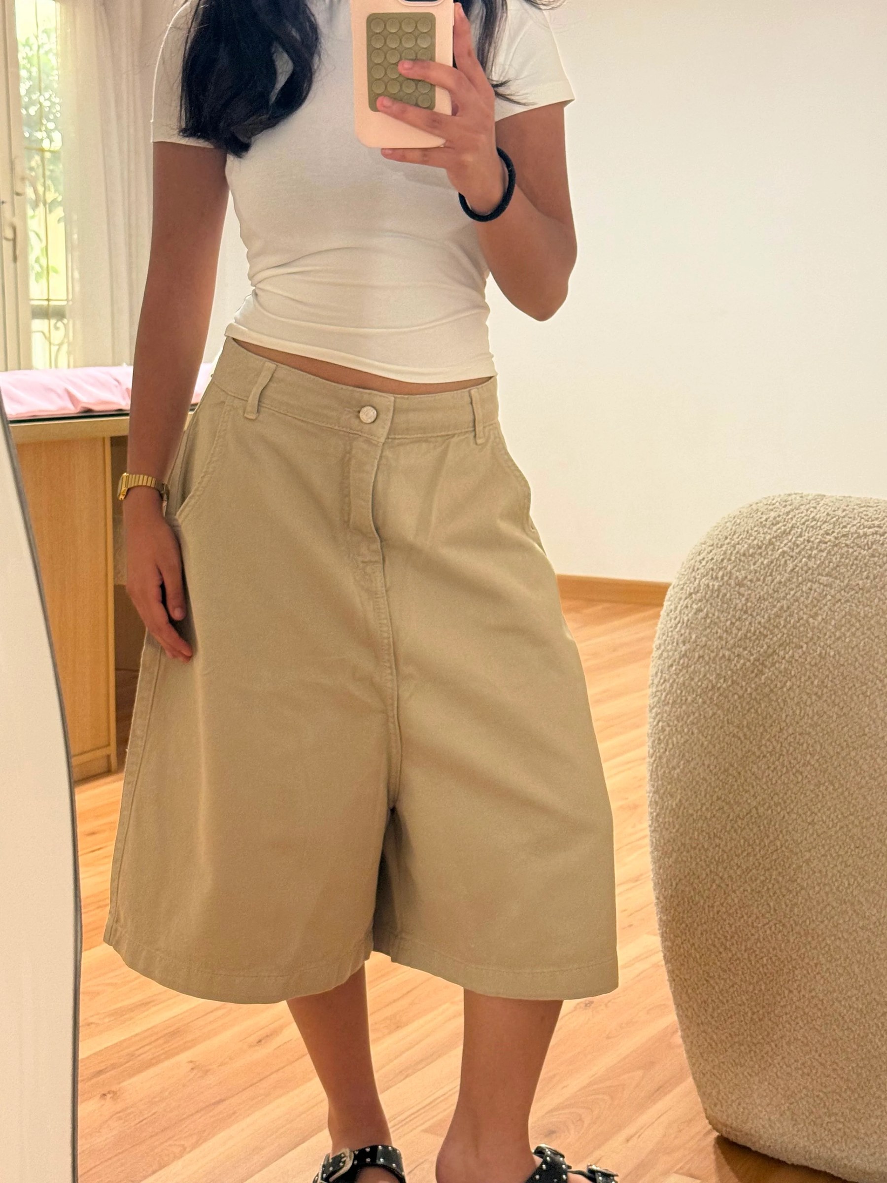 BEIGE JORTS