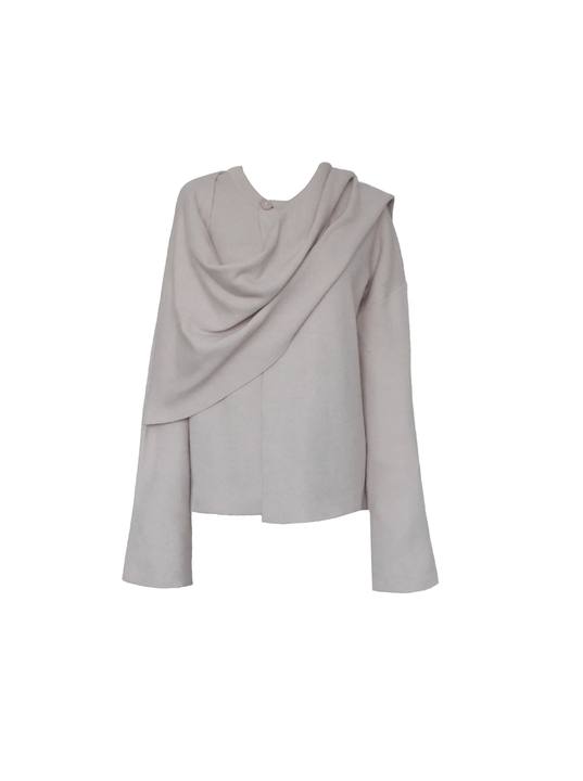 KNIT SCARF CARDIGAN