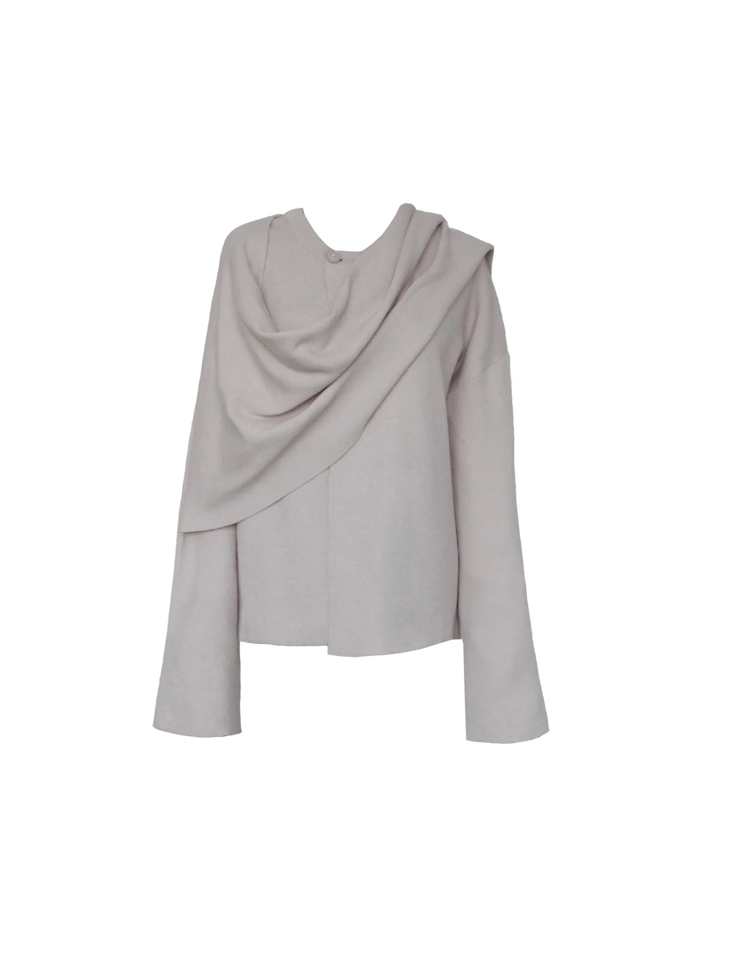 KNIT SCARF CARDIGAN