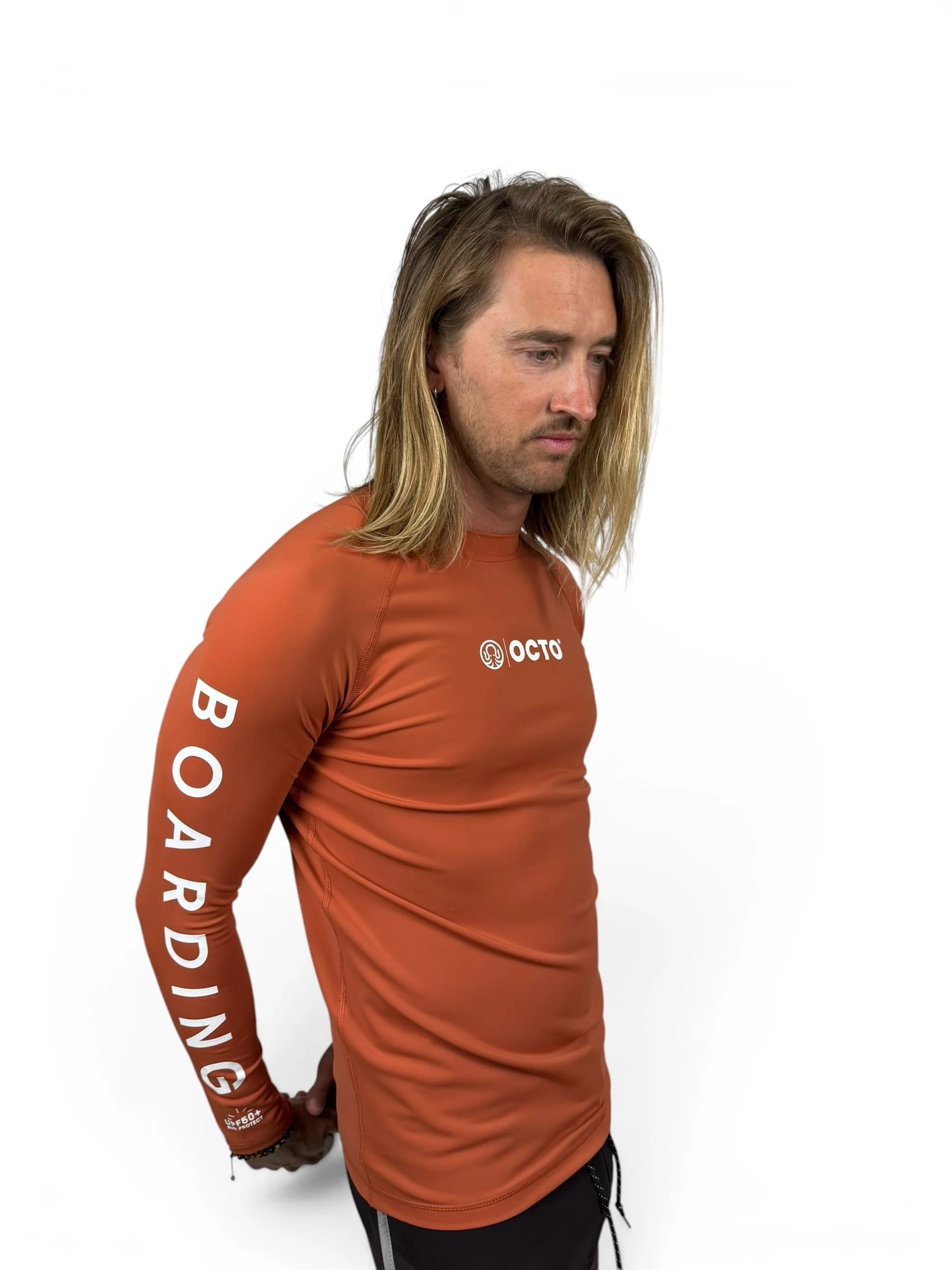 Octo Rash Guard - Burnt Orange