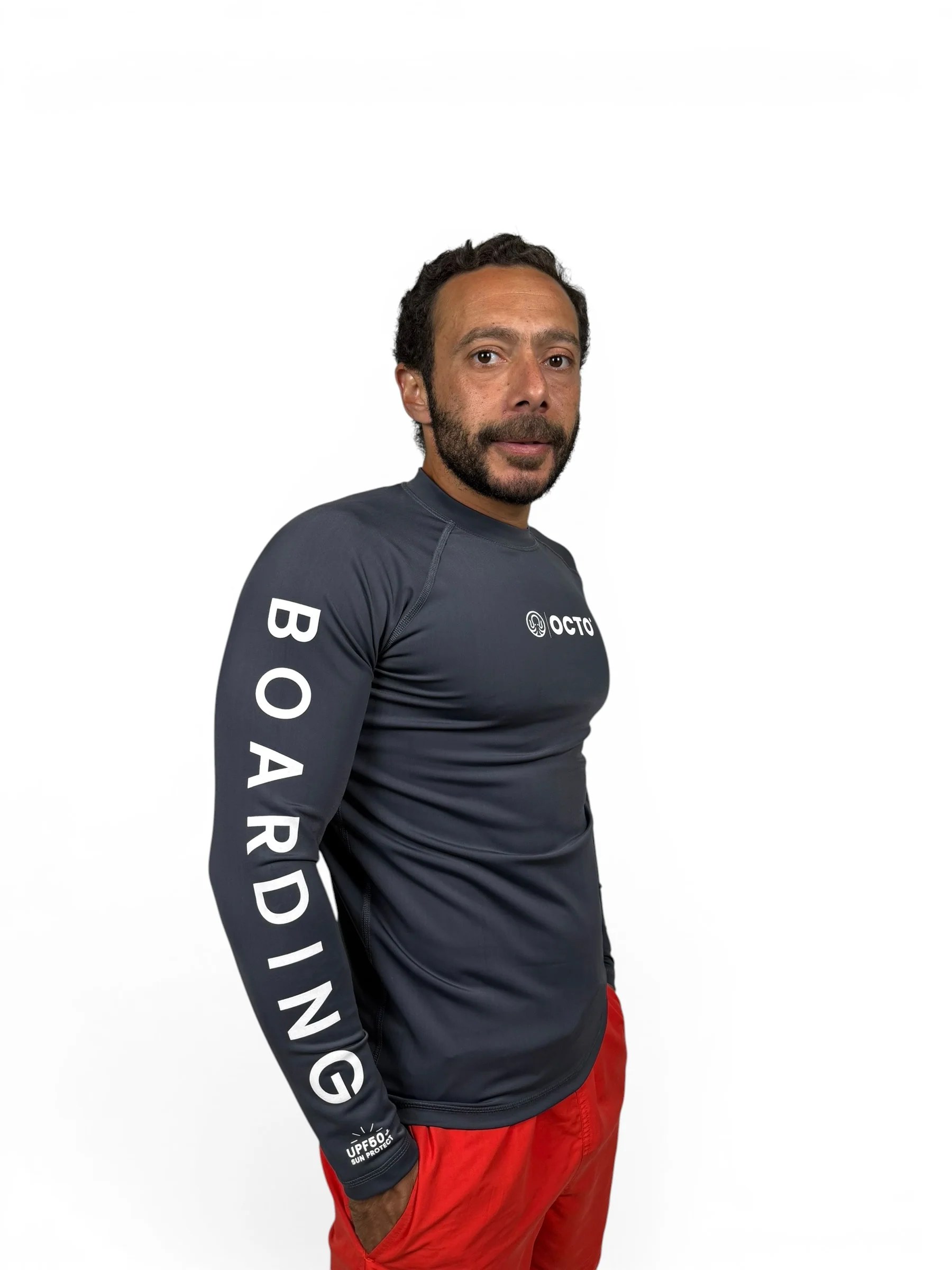 Octo Rash Guard - Metallic Grey