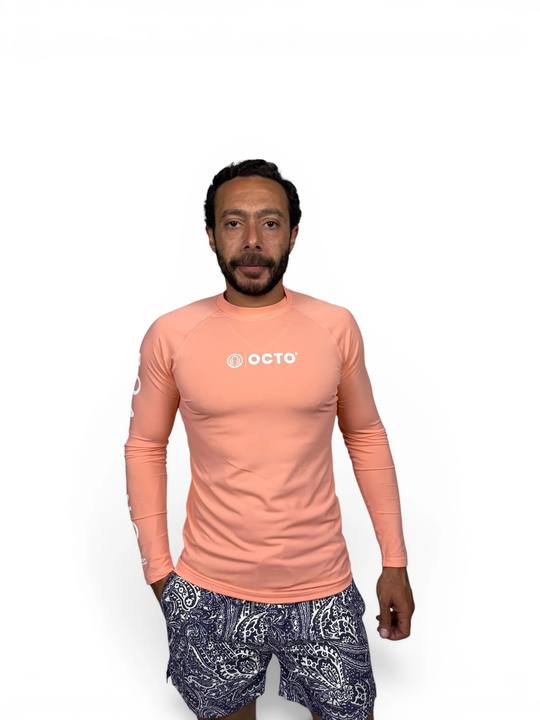 Octo Rash Guard - Salmon