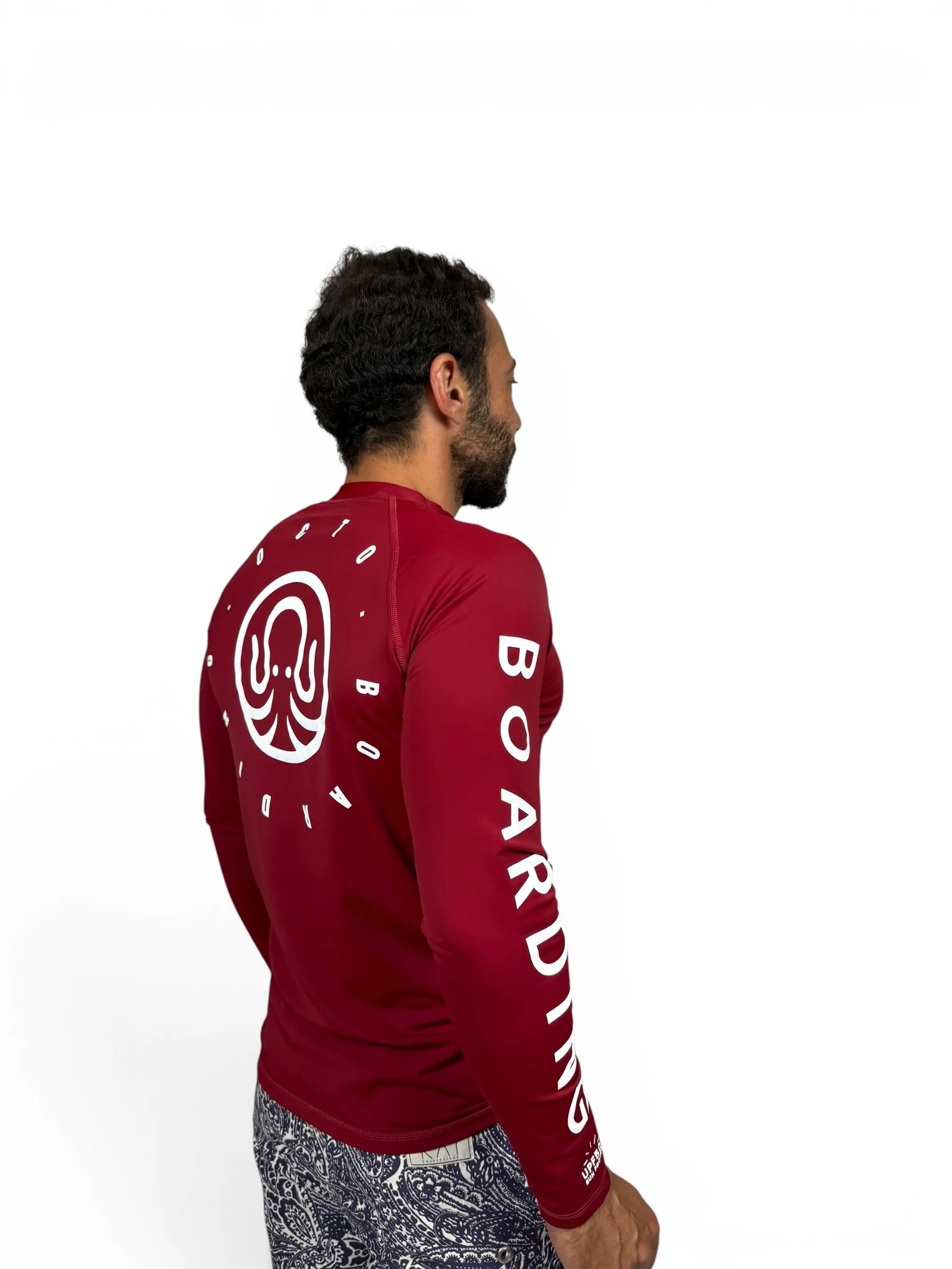 Octo Rash Guard - Burgundy