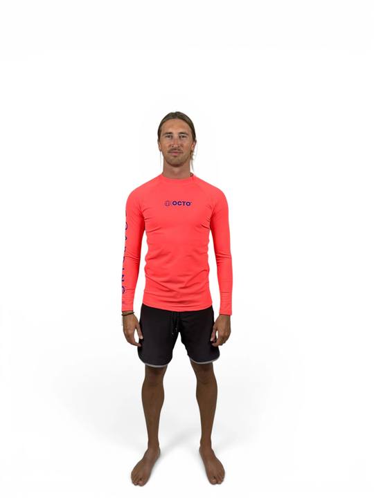 Octo Rash Guard - Neon Orange