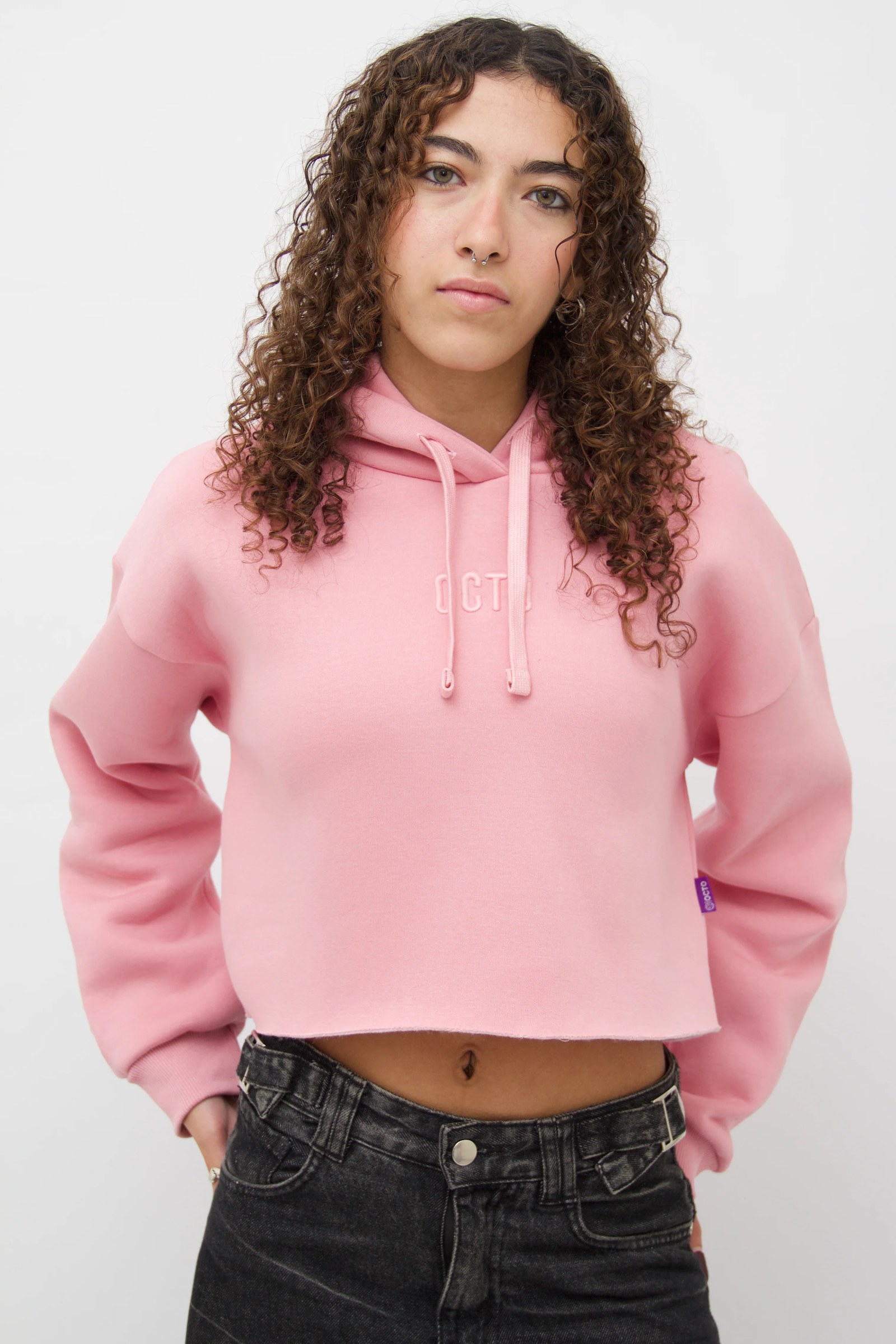 Cashmere - Oversized Cropped Hoodie