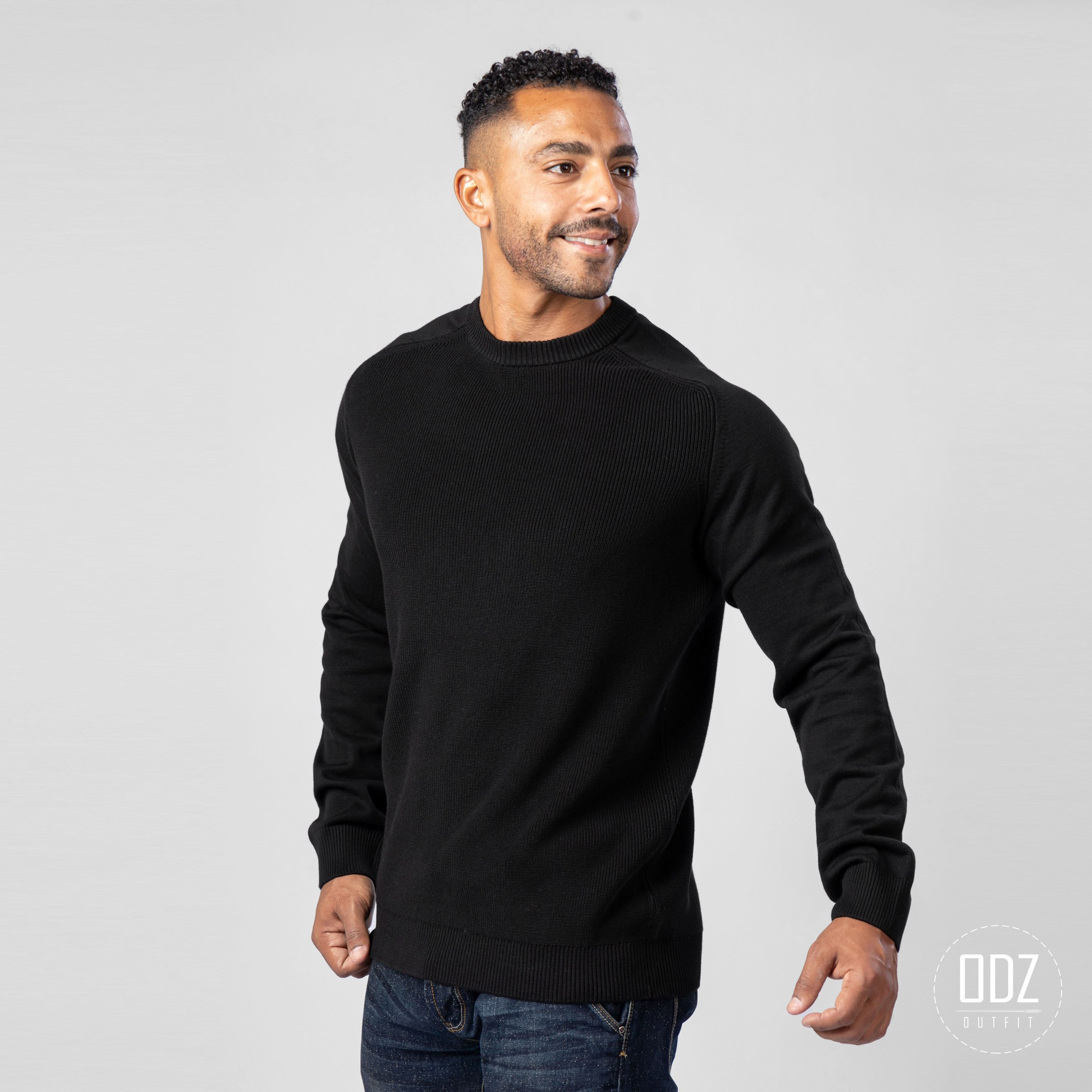 Ribbed Shoulder Pullover