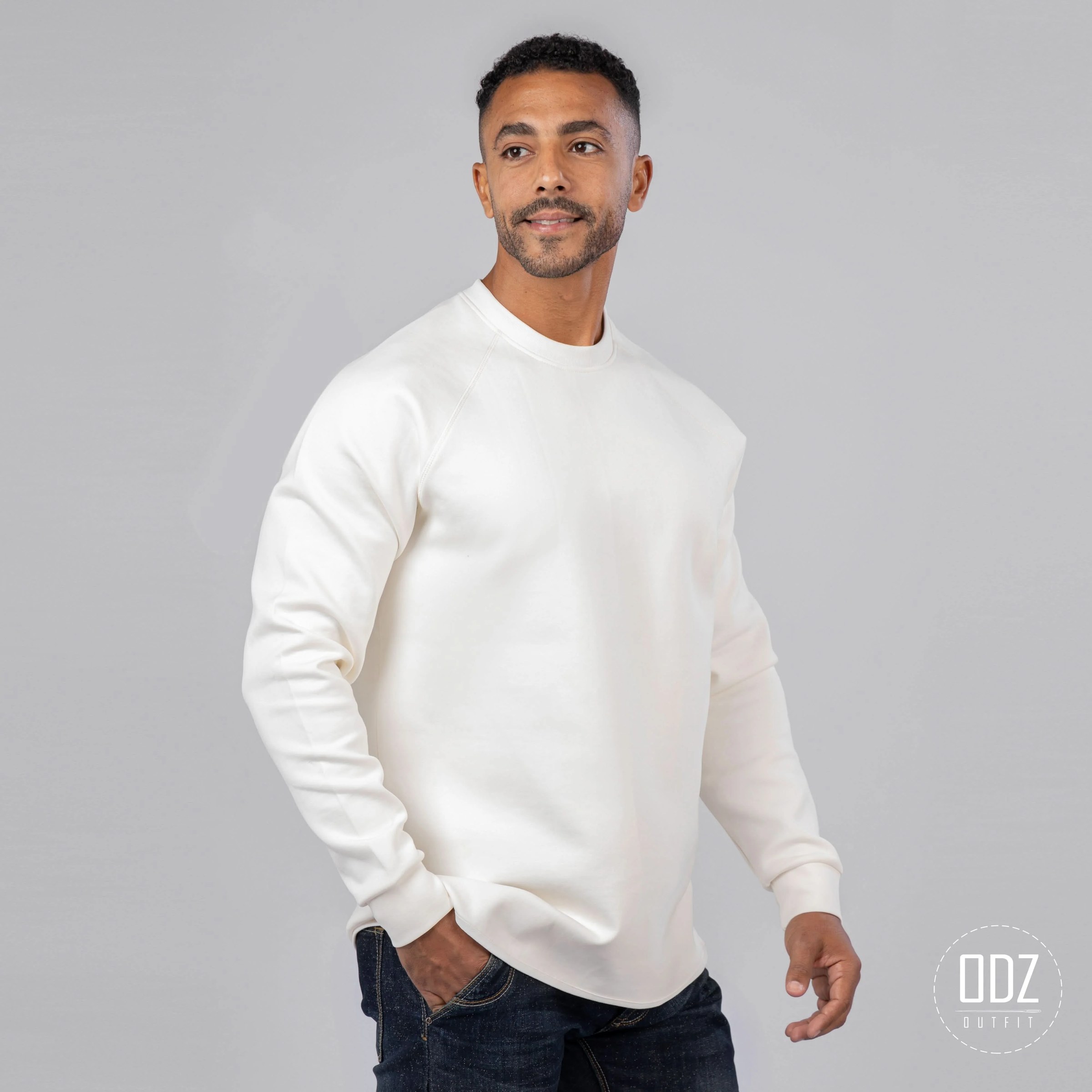Curved Raglan Sweatshirt