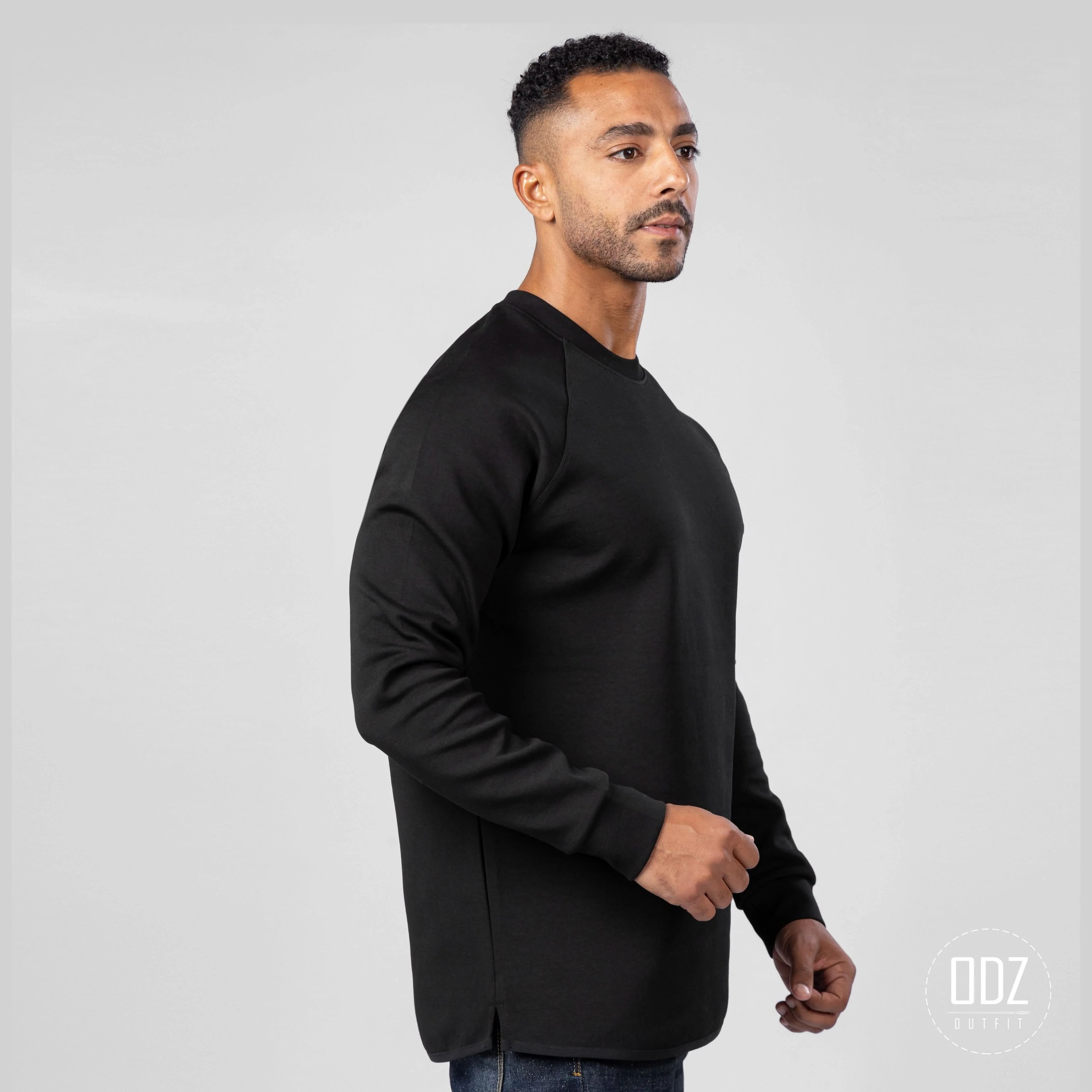 Curved Raglan Sweatshirt