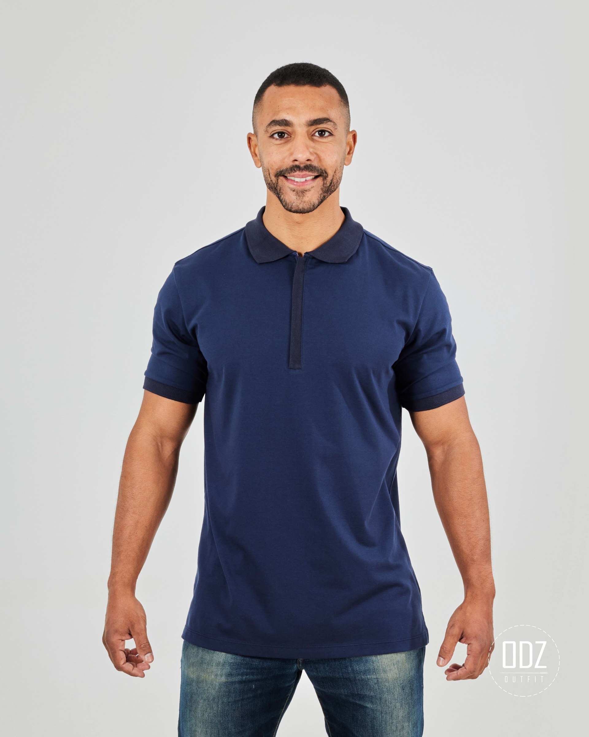 Core Zipper Polo T-shirt
