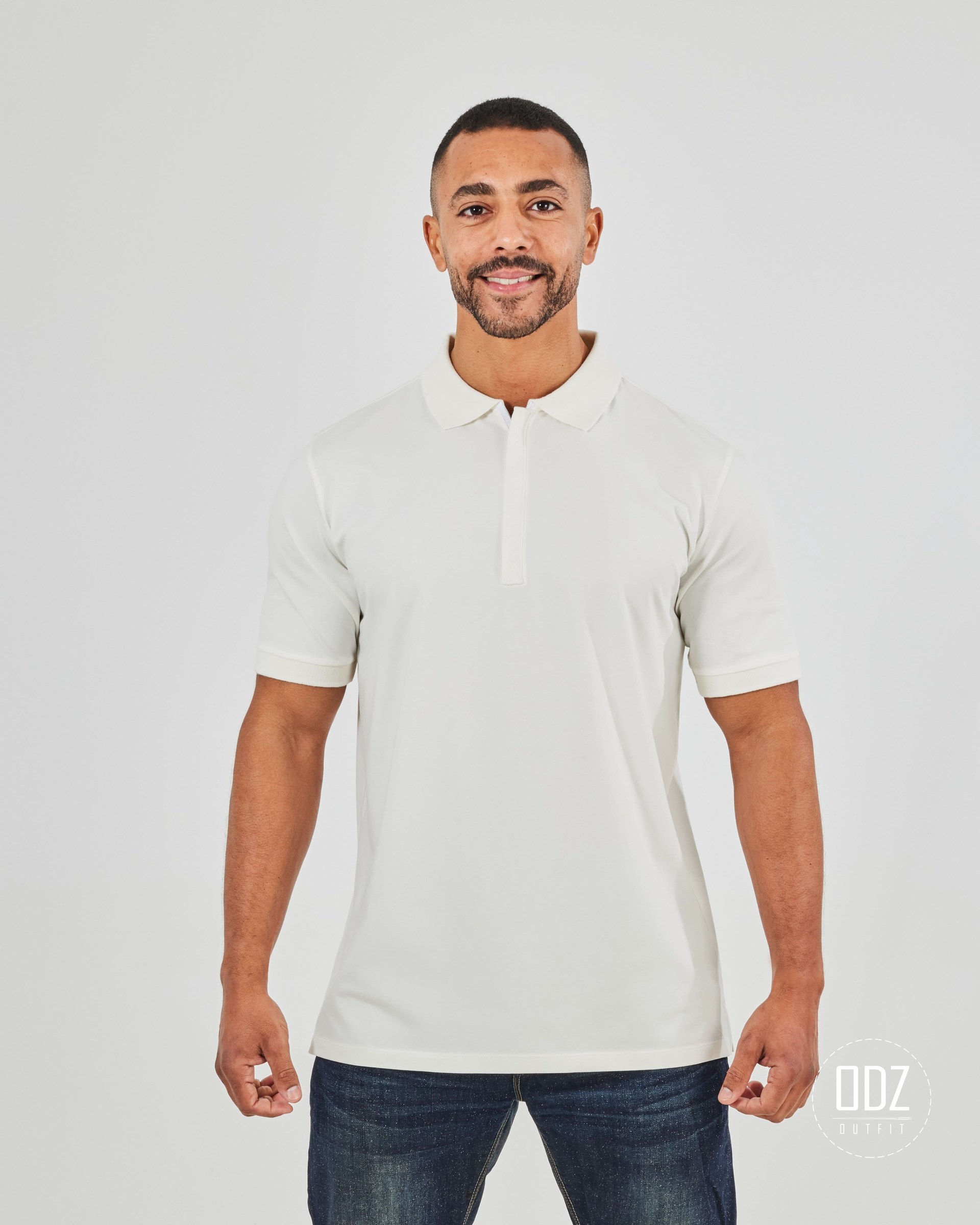 Core Zipper Polo T-shirt