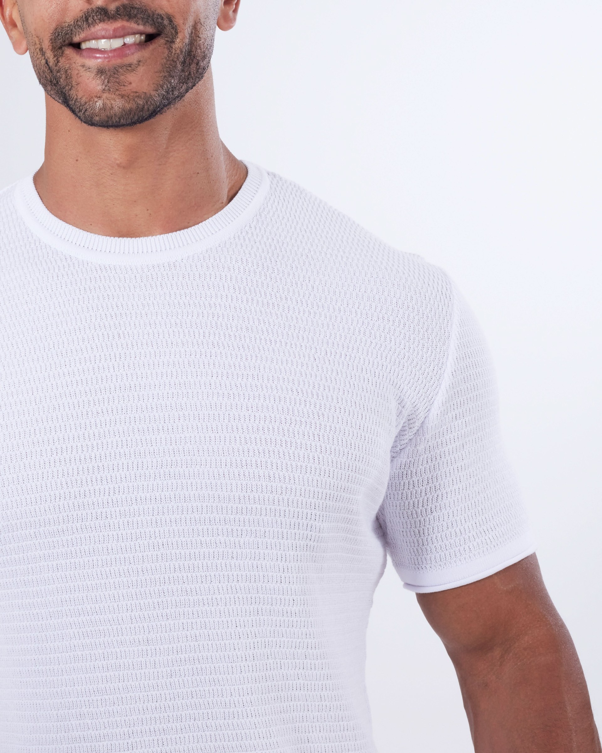 Flat Knitting Curved T-shirt