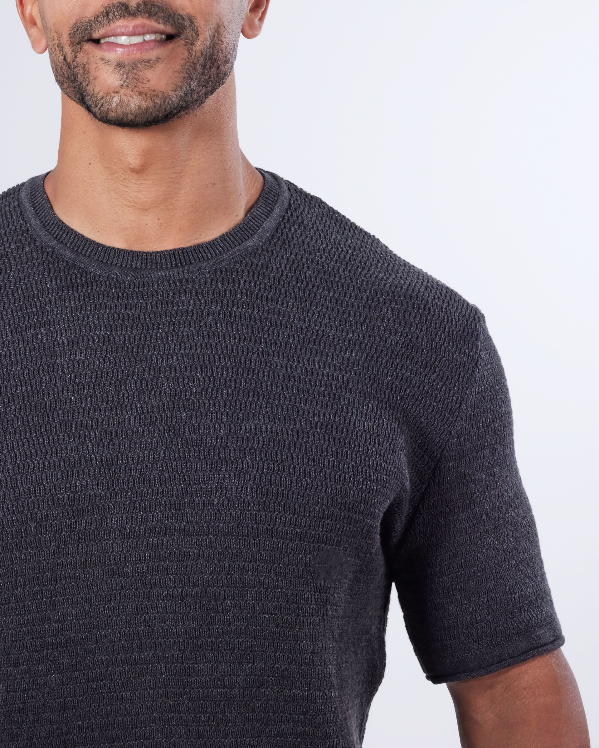 Flat Knitting Curved T-shirt