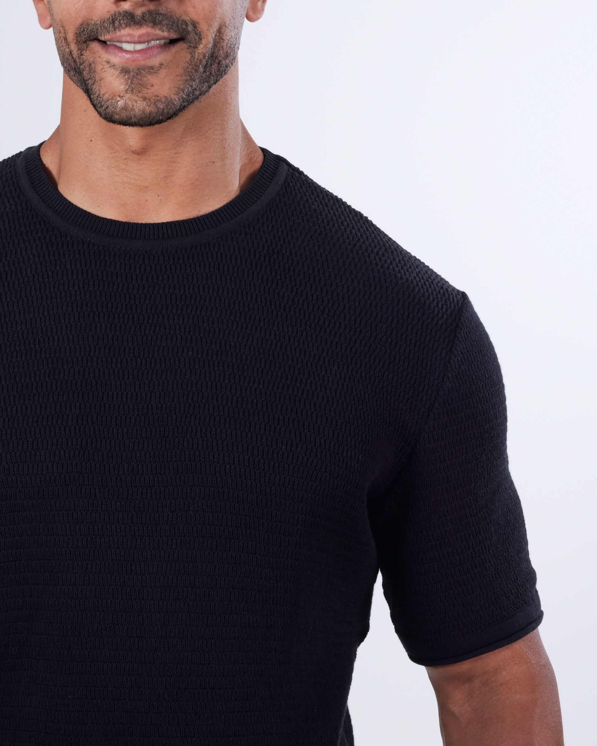 Flat Knitting Curved T-shirt