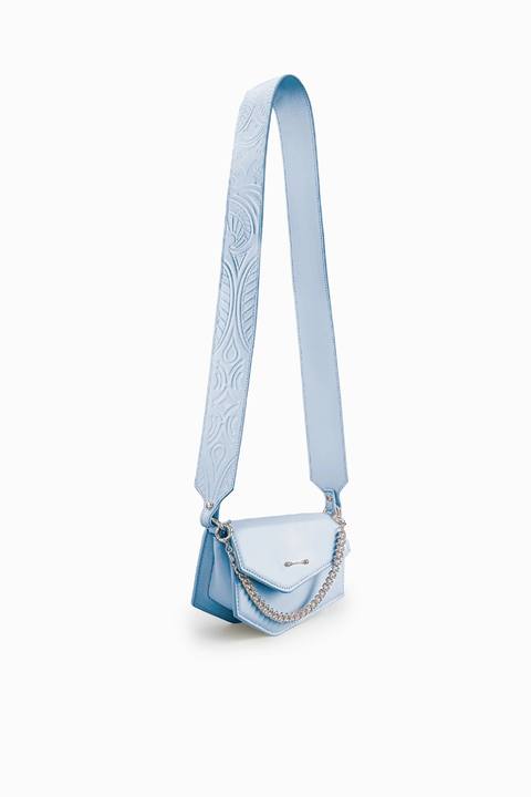 Asymmetrical Pouch with Chain