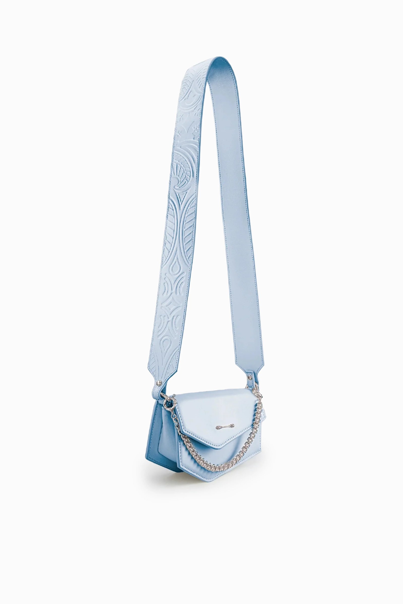 Asymmetrical Pouch with Chain