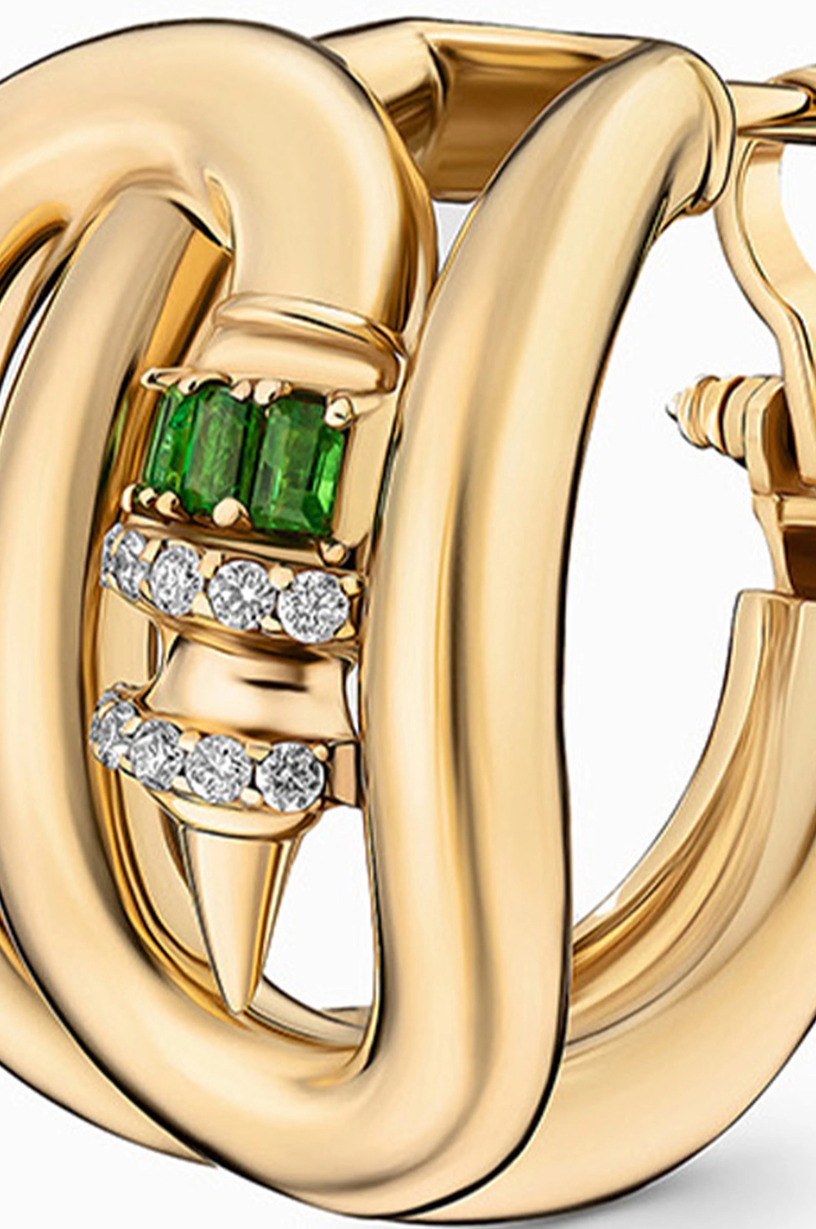 Intertwined Rod Hoop Earrings