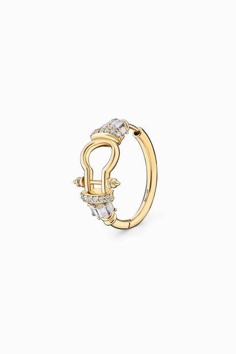Anchor Hoop Earring