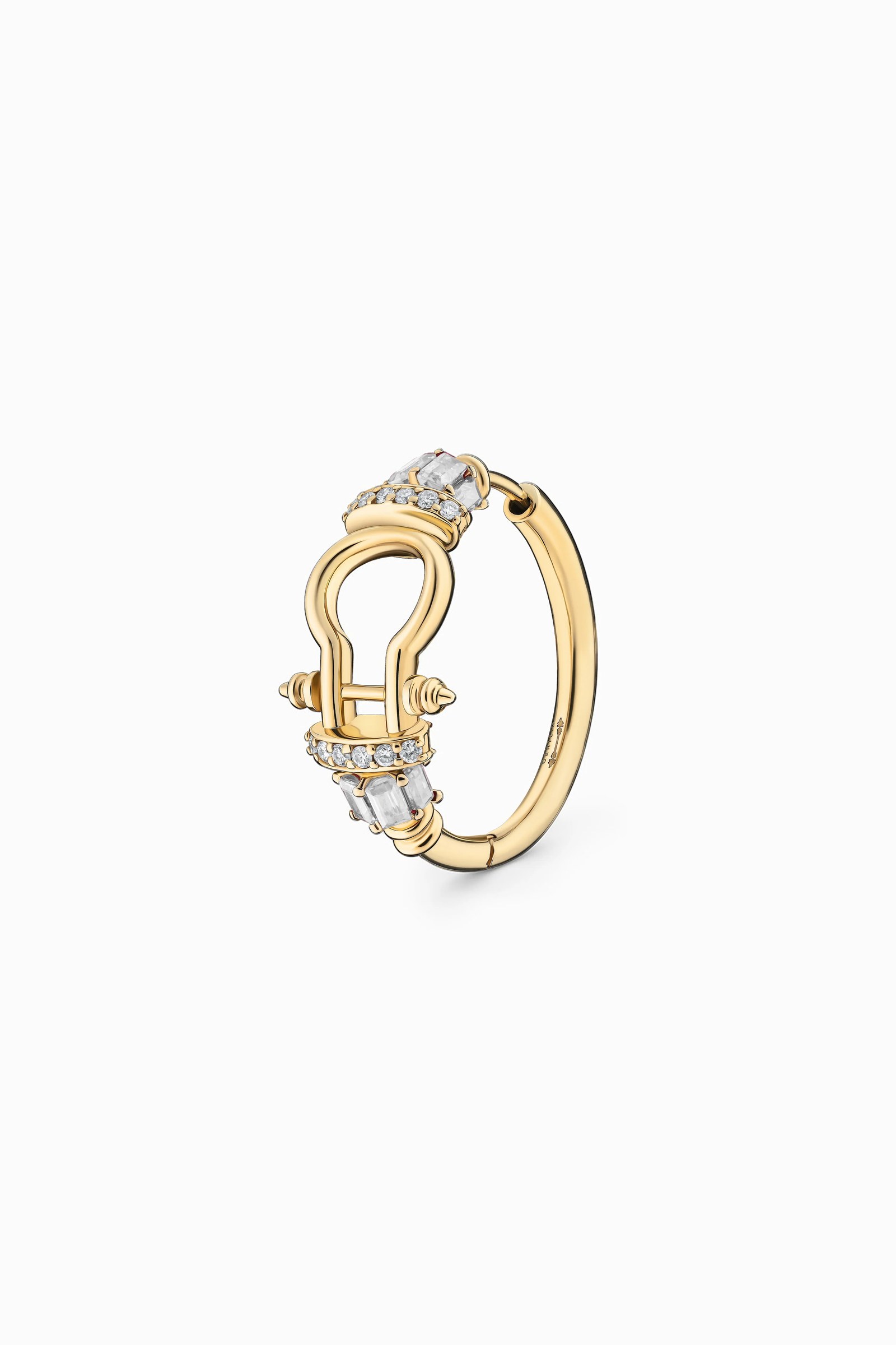 Anchor Hoop Earring