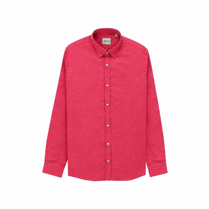 Raspberry Linen Shirt