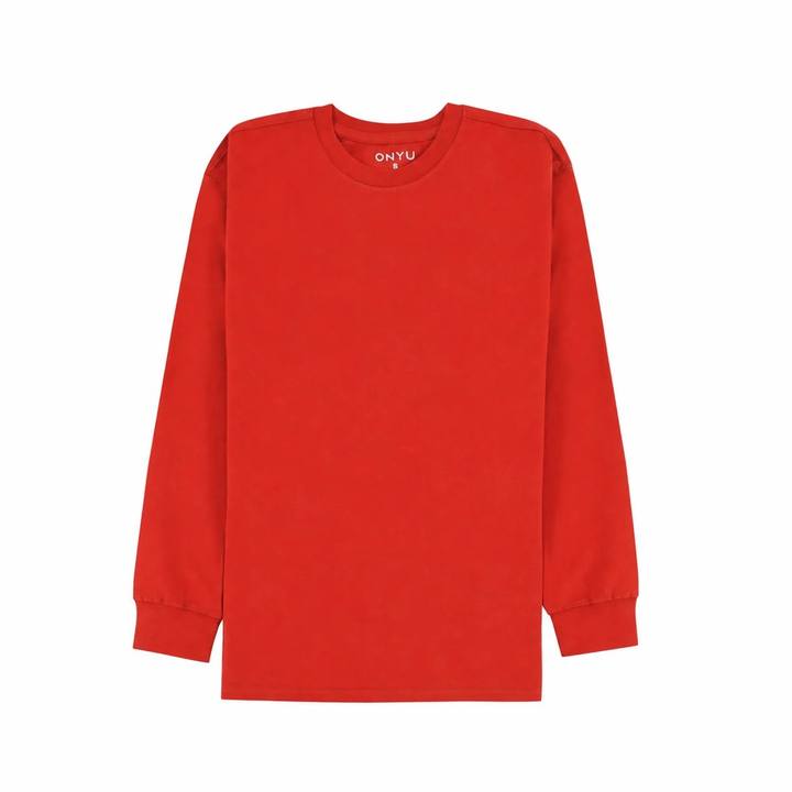 Burnt Orange Long Sleeve Relaxed Fit T-Shirt