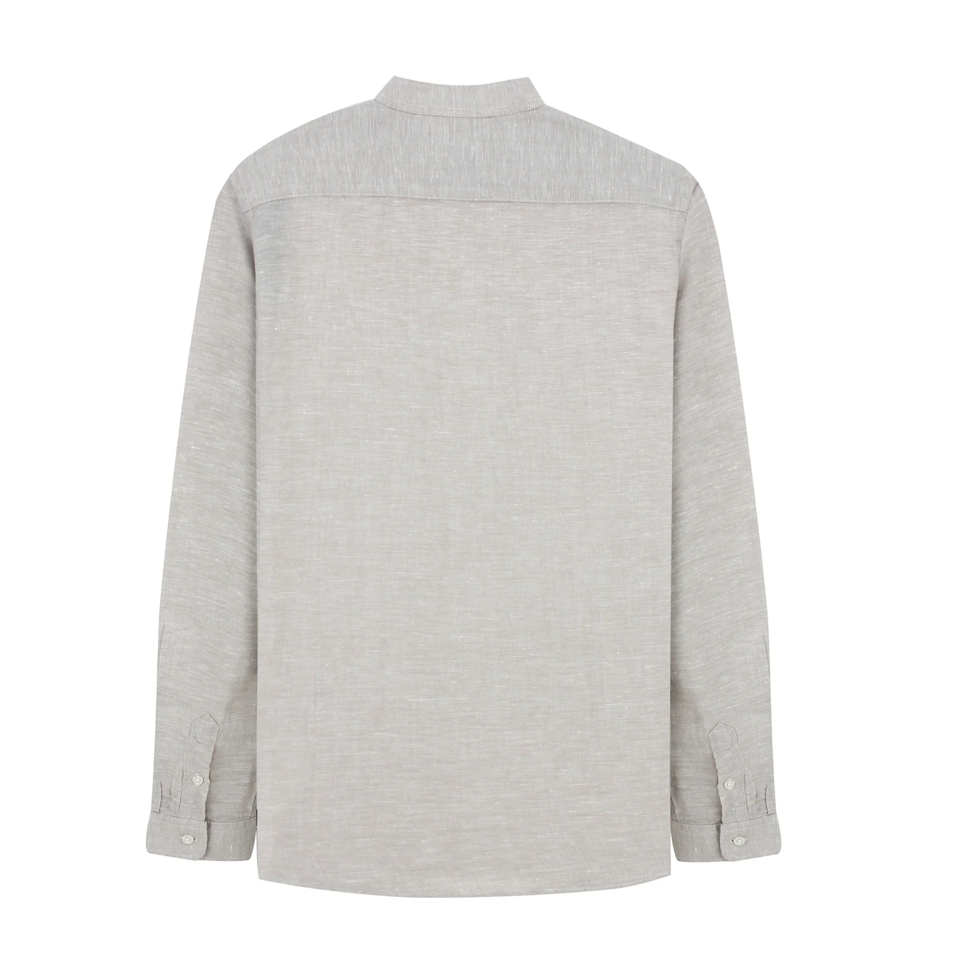 Mao Beige Linen Shirt