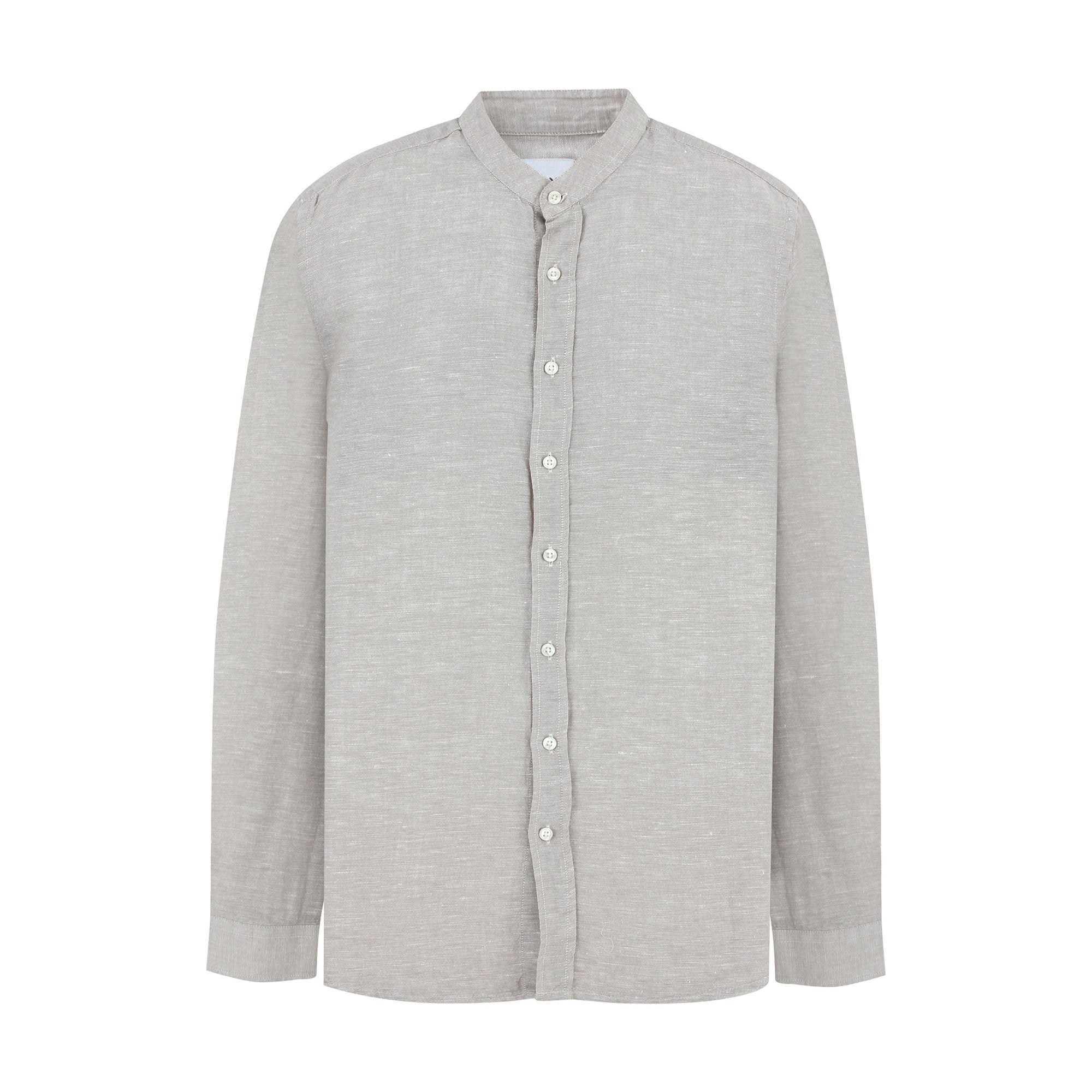 Mao Beige Linen Shirt
