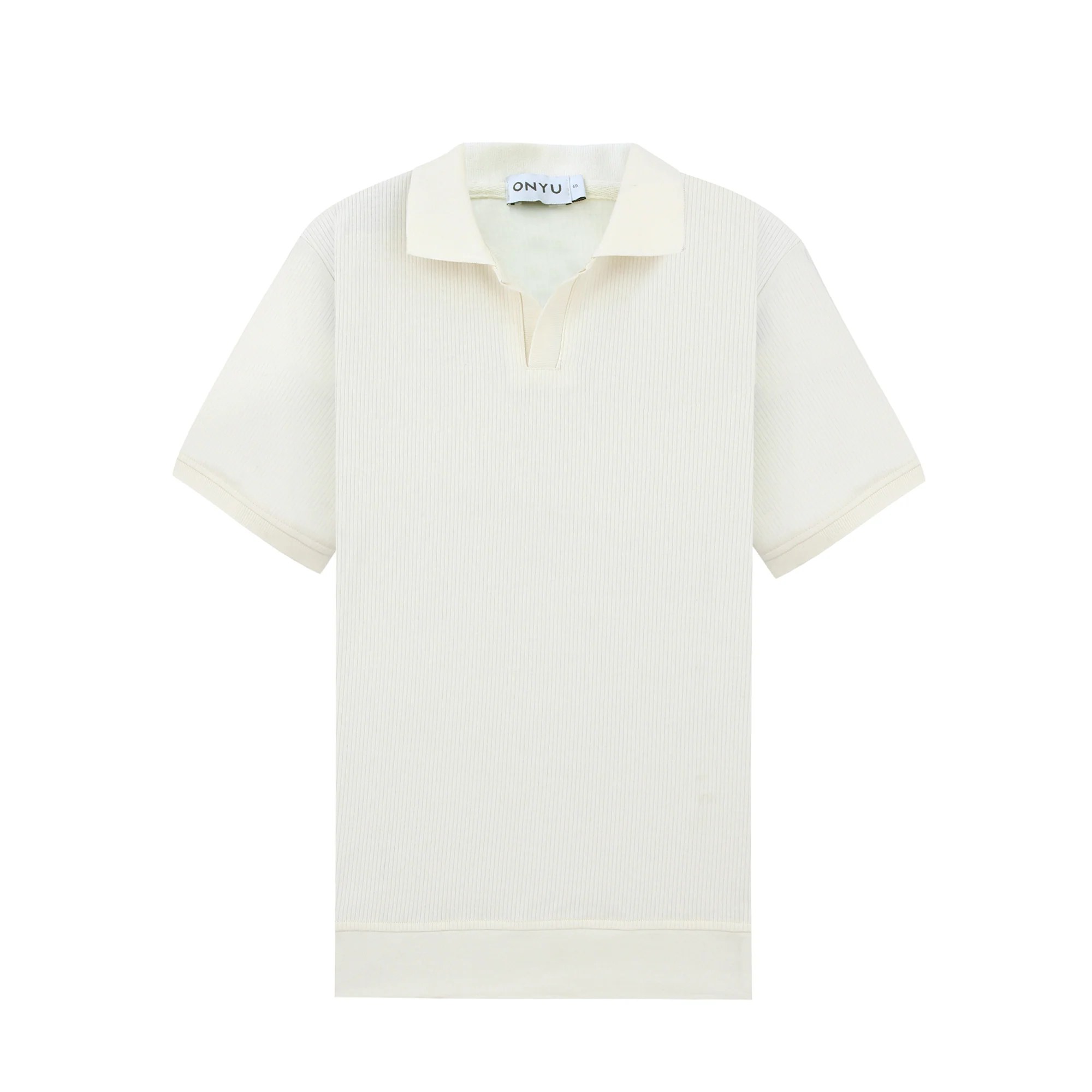 Off-White Ribbed Polo