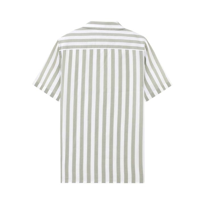 Khaki Stripe Short Sleeved Shirt