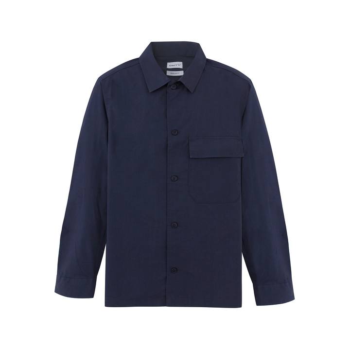 Navy Poplin Overshirt